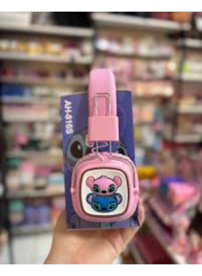 STITCH Wireless Kids Headphones [Kids Headphones] Cute Cartoon Design with LED Lights, Effective Noise Isolation Thanks to the Closed Ear Cavity Design [Bluetooth Kids Headphones] Comfortable and Lightweight Bluetooth Headphones - Image 2